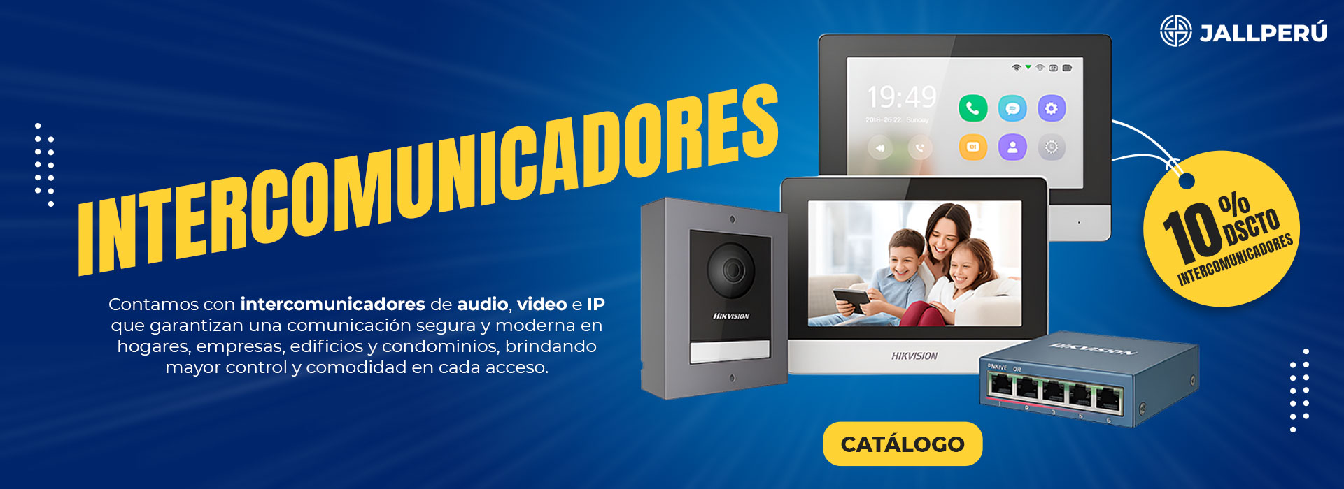 Banner PC Intercomunicadores - Jall Perú