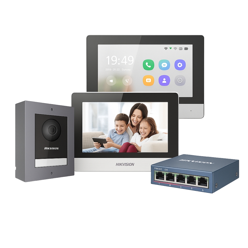 02-0001 Kit Video Portero IP 2MP Monitor Wifi Hikvision DS-KIS602 - Imagen 1